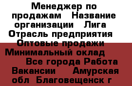 Менеджер по продажам › Название организации ­ Лига › Отрасль предприятия ­ Оптовые продажи › Минимальный оклад ­ 35 000 - Все города Работа » Вакансии   . Амурская обл.,Благовещенск г.